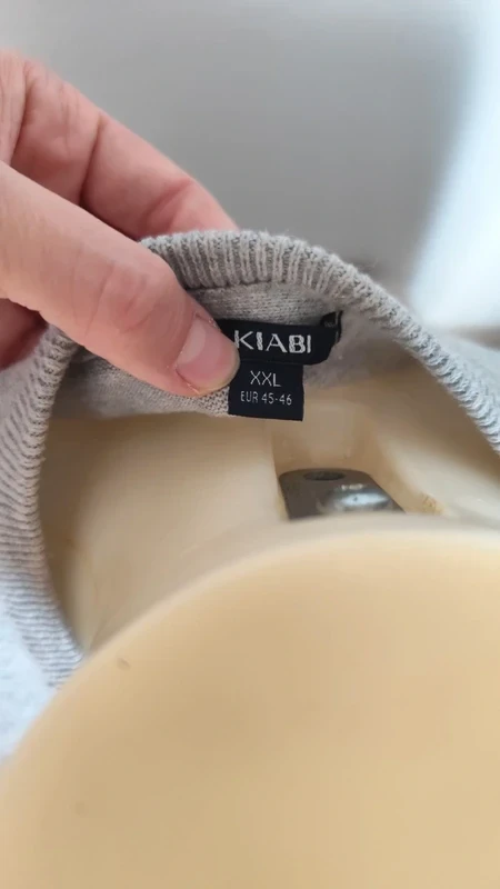 Lichtgrijze fijne trui met ronde hals voor heren maat T44 - Kiabi – photo 4